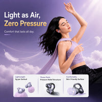 1More Open Ear Bluetooth Earbuds Wireless Ear Clip S21 Bluetooth 6.0 LDAC Wireless Hi-Res Audio Earphones IPX5 26H Battery Life