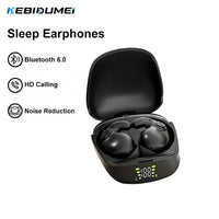KEBIDUMEI Bluetooth 6.0 Earphones Sleep Headphones HiFi Stereo ENC Noise Reduction Earbuds In-ear Wireless Headsets LED Display