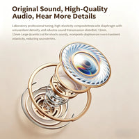 KEBIDUMEI Bluetooth 6.0 Earphones Sleep Headphones HiFi Stereo ENC Noise Reduction Earbuds In-ear Wireless Headsets LED Display