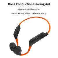 Bluetooth Bone Conduction Hearing Aid Headphones for Elderly Moderate Severe Deafness Waterproof Behind-the-Ear Design Calling