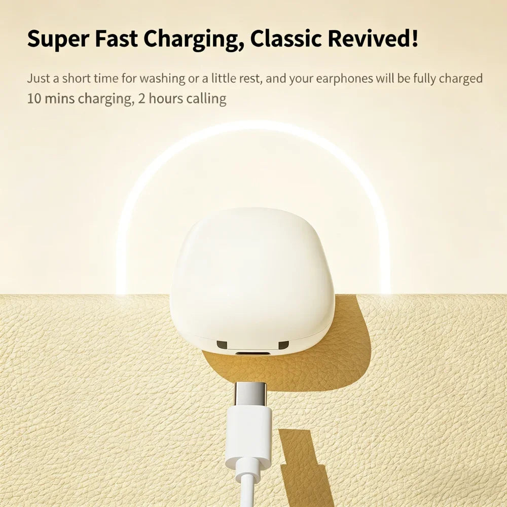 KEBIDUMEI Bluetooth 6.0 Earphones Sleep Headphones HiFi Stereo ENC Noise Reduction Earbuds In-ear Wireless Headsets LED Display