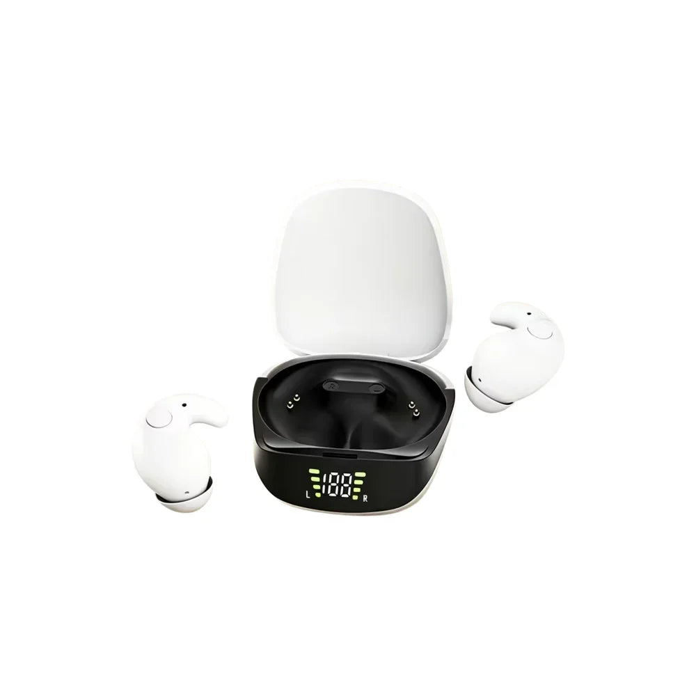 KEBIDUMEI Bluetooth 6.0 Earphones Sleep Headphones HiFi Stereo ENC Noise Reduction Earbuds In-ear Wireless Headsets LED Display