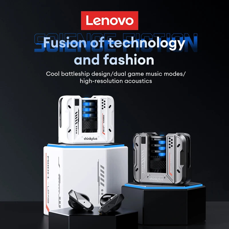 Choice Lenovo Gaming Headset TWS Bluetooth 5.4 Wireless Sport Earbuds Music HIFI Sound Headphones HD Call Headset LP49